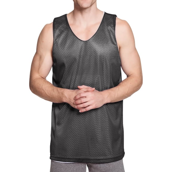 Ma Croix Men's Reversible Basketball Jersey Premium Moisture Wicking Mesh Practice Tank Top