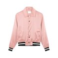 thumbnail image 1 of Ma Croix Men's Satin Hip Hop Street Inspired Button Up Light Soft Modern Fit Mesh Lined Bomber Jacket, 1 of 7