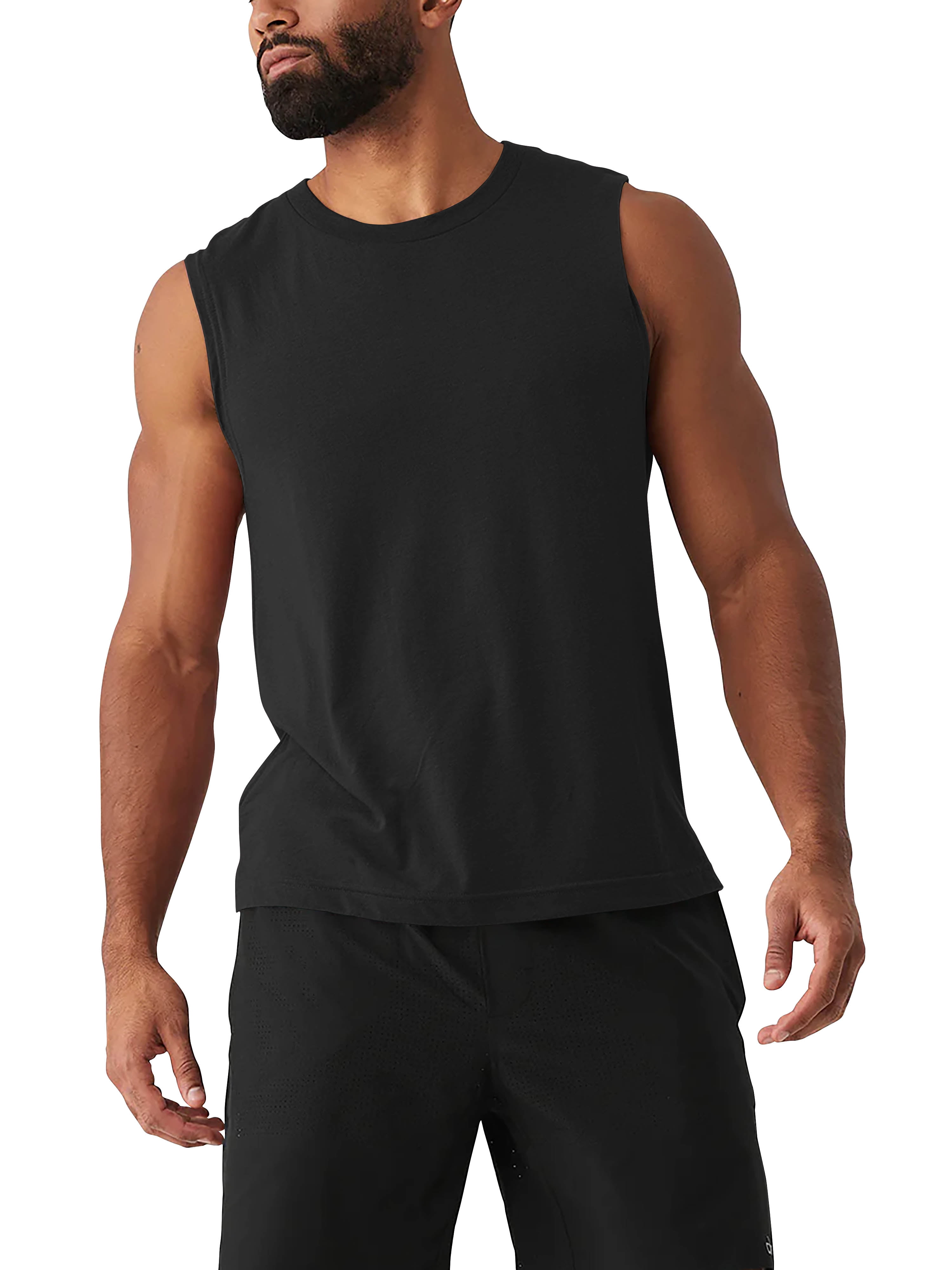 Ma Croix Men's Sleeveless Tee Shirts Muscle Gym Tank Top Work Out ...