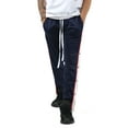 thumbnail image 1 of Ma Croix Men's Slim Fit Stripe Track Pants with Button Accent, 1 of 8