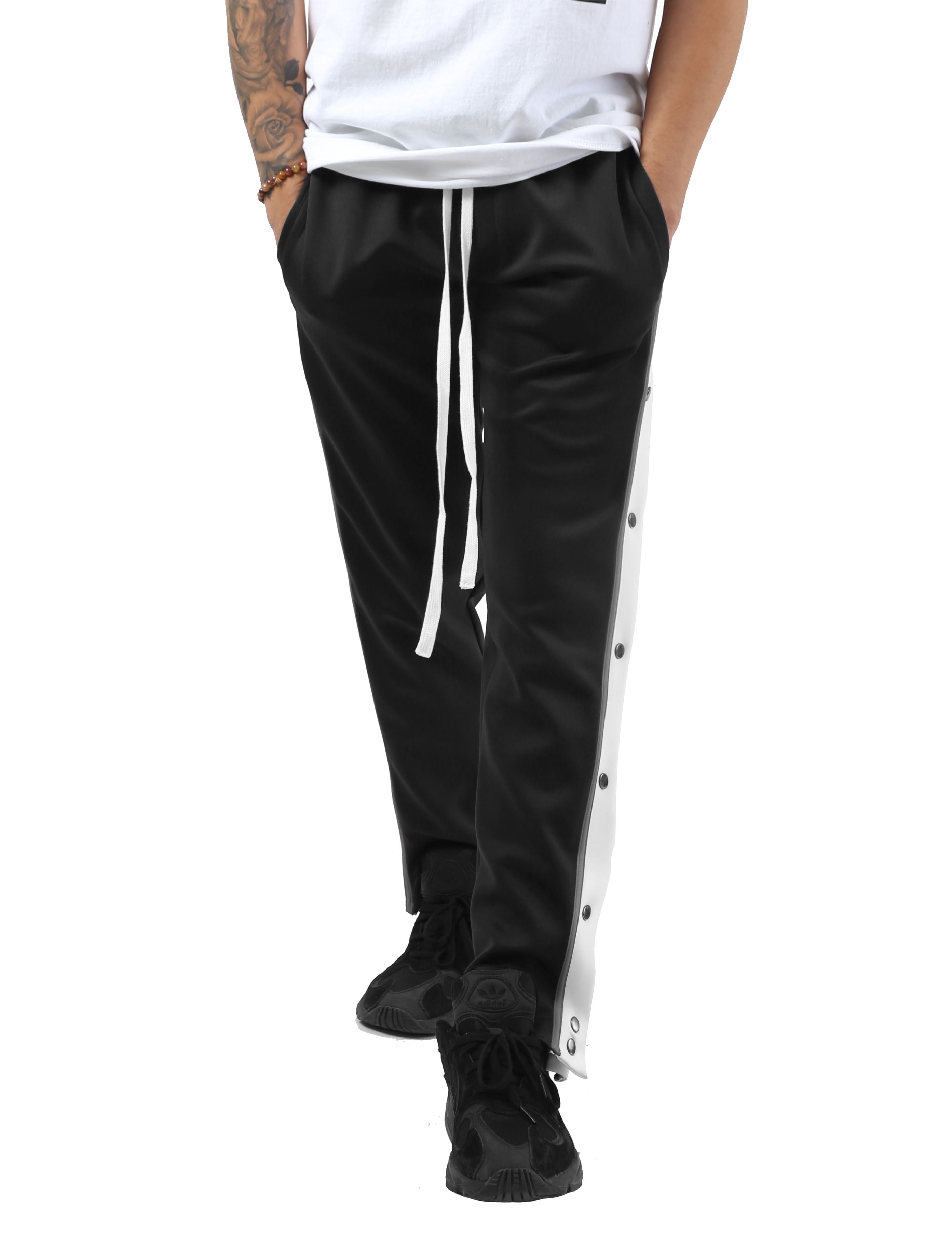 Track pants with buttons cheap