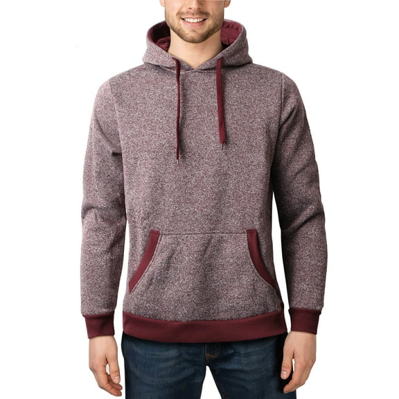 Ma Croix Men's Standard Premium Classic Comfort Marled Fleece Pullover Hooded Sweatshirt