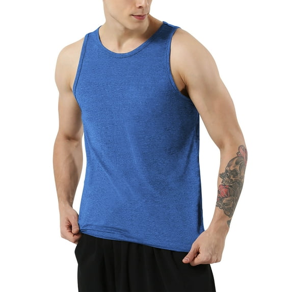 Ma Croix Men's Tri Blend Tank Top Soft Cotton Muscle Slim Fit T-Shirt S-2XL