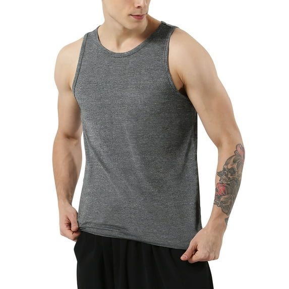 Ma Croix Men's Tri Blend Tank Top Soft Cotton Muscle Slim Fit T-Shirt S-2XL
