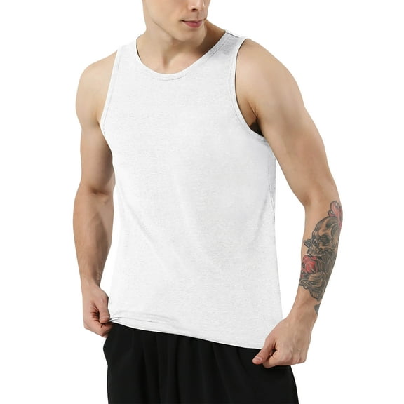 Ma Croix Men's Tri Blend Tank Top Soft Cotton Muscle Slim Fit T-Shirt S-2XL