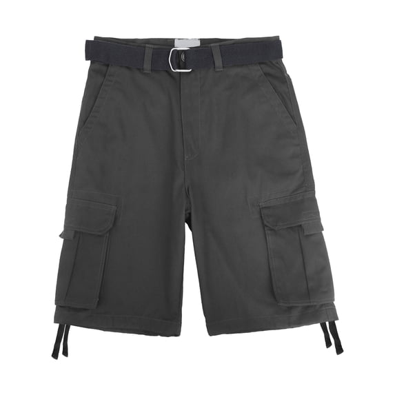 Ma Croix Men's Utility Multi Pockets Comfortable Twill Cargo Shorts with Belt