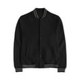 thumbnail image 1 of Ma Croix Men's Varsity Lettermans Classic Button Down Fleece Ribbed Collar Cuff Jacket, 1 of 3