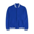 thumbnail image 1 of Ma Croix Men's Varsity Lettermans Classic Button Down Fleece Ribbed Collar Cuff Jacket, 1 of 3