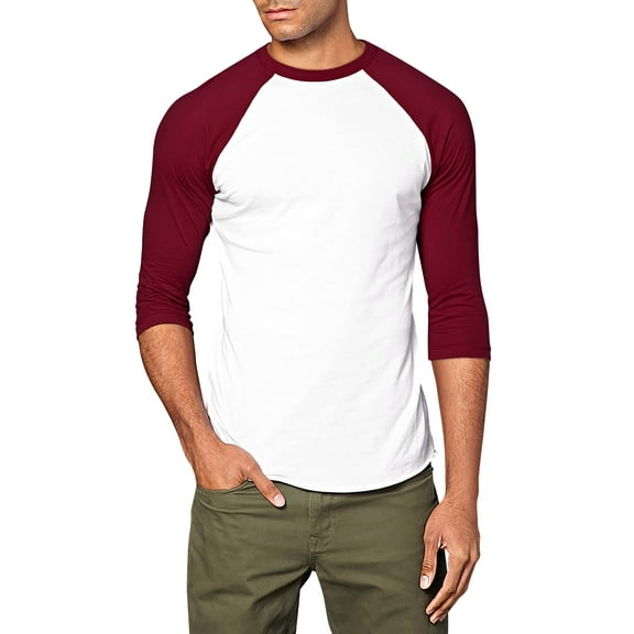 Ma Croix Mens 3/4 Sleeve Raglan Baseball T Shirt