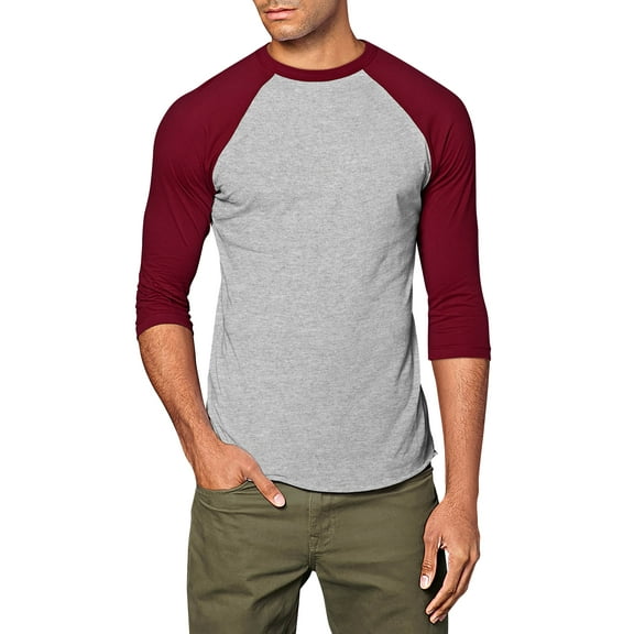 Ma Croix Mens 3/4 Sleeve Raglan Baseball T Shirt