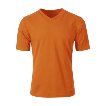 Ma Croix Mens Active Solid V-Neck T-Shirts Heavy Blend Cotton Short Sleeve, Up to 5XL
