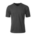 thumbnail image 1 of Ma Croix Mens Active Solid V-Neck T-Shirts Heavy Blend Cotton Short Sleeve, Up to 5XL, 1 of 4