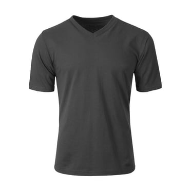 Ma Croix Mens Active Solid V-Neck T-Shirts Heavy Blend Cotton Short Sleeve, Up to 5XL