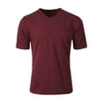 thumbnail image 1 of Ma Croix Mens Active Solid V-Neck T-Shirts Heavy Blend Cotton Short Sleeve, Up to 5XL, 1 of 4