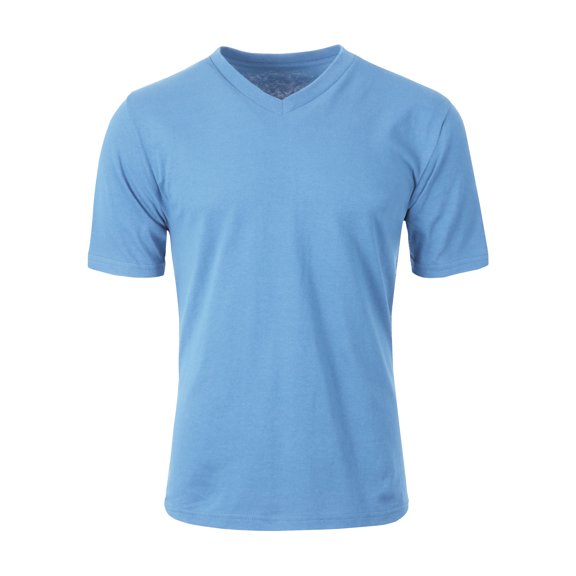 Ma Croix Mens Active Solid V-Neck T-Shirts Heavy Blend Cotton Short Sleeve, Up to 5XL