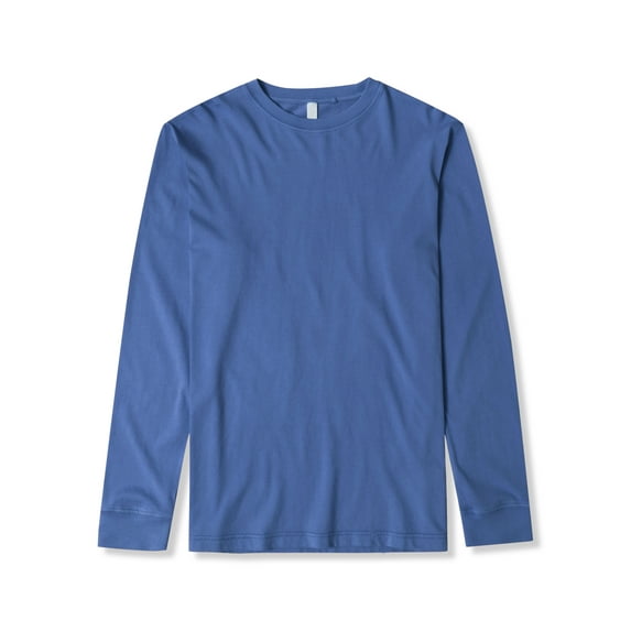 Ma Croix Mens All Natural Cotton Vintage Dye Lightweight Printable Long Sleeve Tee Shirt