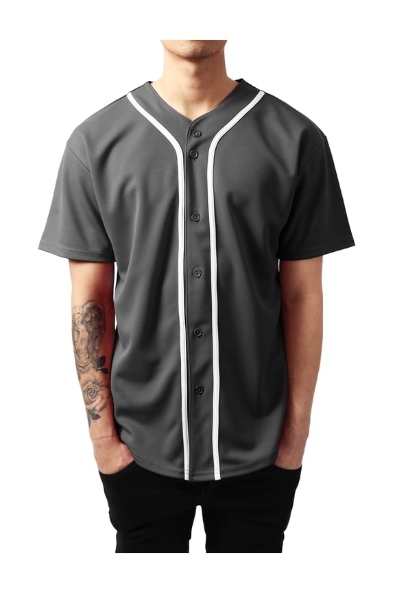 Mens Baseball Jersey Button Shirt Active Sportswear