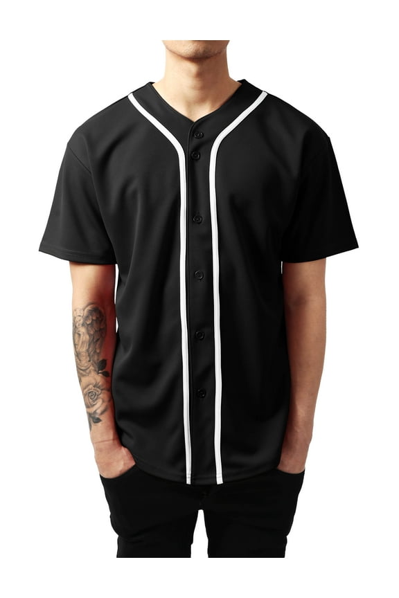 Mens Baseball Jersey Button Shirt Active Sportswear