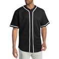 thumbnail image 1 of Ma Croix Mens Baseball Jersey Stripe T Shirts Plain Button Down Sports Blank Tee, 1 of 6
