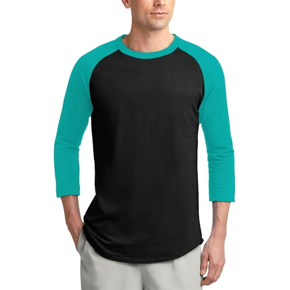 Ma Croix Mens Baseball Raglan 3/4 Sleeve Plain Jersey Team Uniform Athletic Sportswear T Shirt