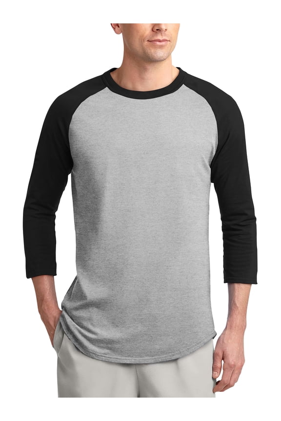 Mens Baseball Raglan 3/4 Sleeve Plain Jersey Team Uniform Athletic Sportswear T Shirt