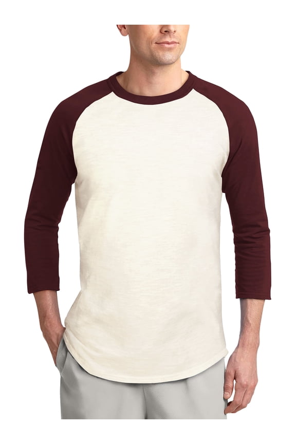 Mens Baseball Raglan 3/4 Sleeve Plain Jersey Team Uniform Athletic Sportswear T Shirt