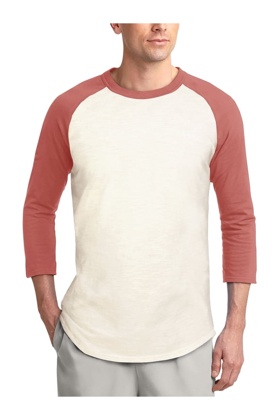 Mens Baseball Raglan 3/4 Sleeve Plain Jersey Team Uniform Athletic Sportswear T Shirt