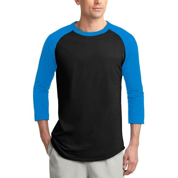Ma Croix Mens Baseball Raglan 3/4 Sleeve Plain Jersey Team Uniform Athletic Sportswear T Shirt