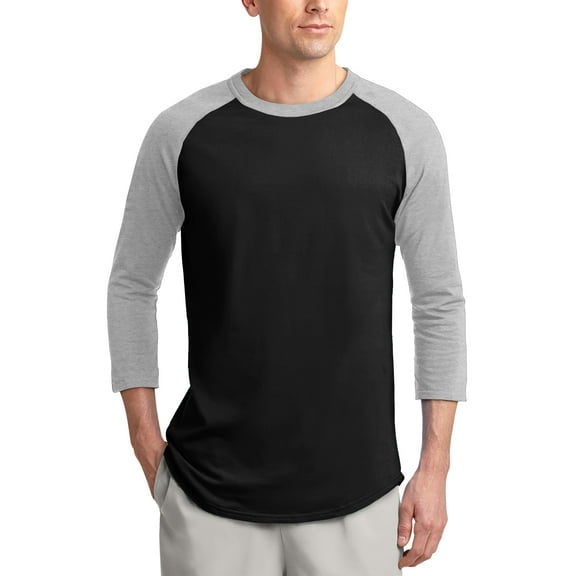 Ma Croix Mens Baseball Raglan 3/4 Sleeve Plain Jersey Team Uniform Athletic Sportswear T Shirt