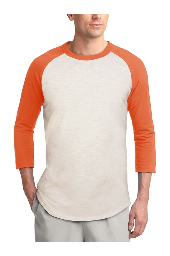 Mens Baseball Raglan 3/4 Sleeve Plain Jersey Team Uniform Athletic Sportswear T Shirt