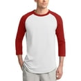 thumbnail image 1 of Ma Croix Mens Baseball Raglan 3/4 Sleeve Plain Jersey Team Uniform Athletic Sportswear T Shirt, 1 of 6