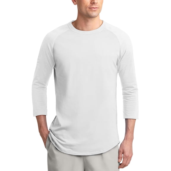 Ma Croix Mens Baseball Raglan 3/4 Sleeve Plain Jersey Team Uniform Athletic Sportswear T Shirt