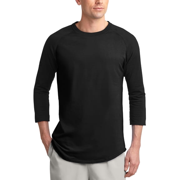 Ma Croix Mens Baseball Raglan 3/4 Sleeve Plain Jersey Team Uniform Athletic Sportswear T Shirt