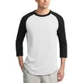 thumbnail image 1 of Ma Croix Mens Baseball Raglan 3/4 Sleeve Plain Jersey Team Uniform Athletic Sportswear T Shirt, 1 of 6