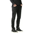 thumbnail image 1 of Ma Croix Mens Biker Jeans Slim Fit Distressed Ripped Zipper Stretch Denim Pants, 1 of 6