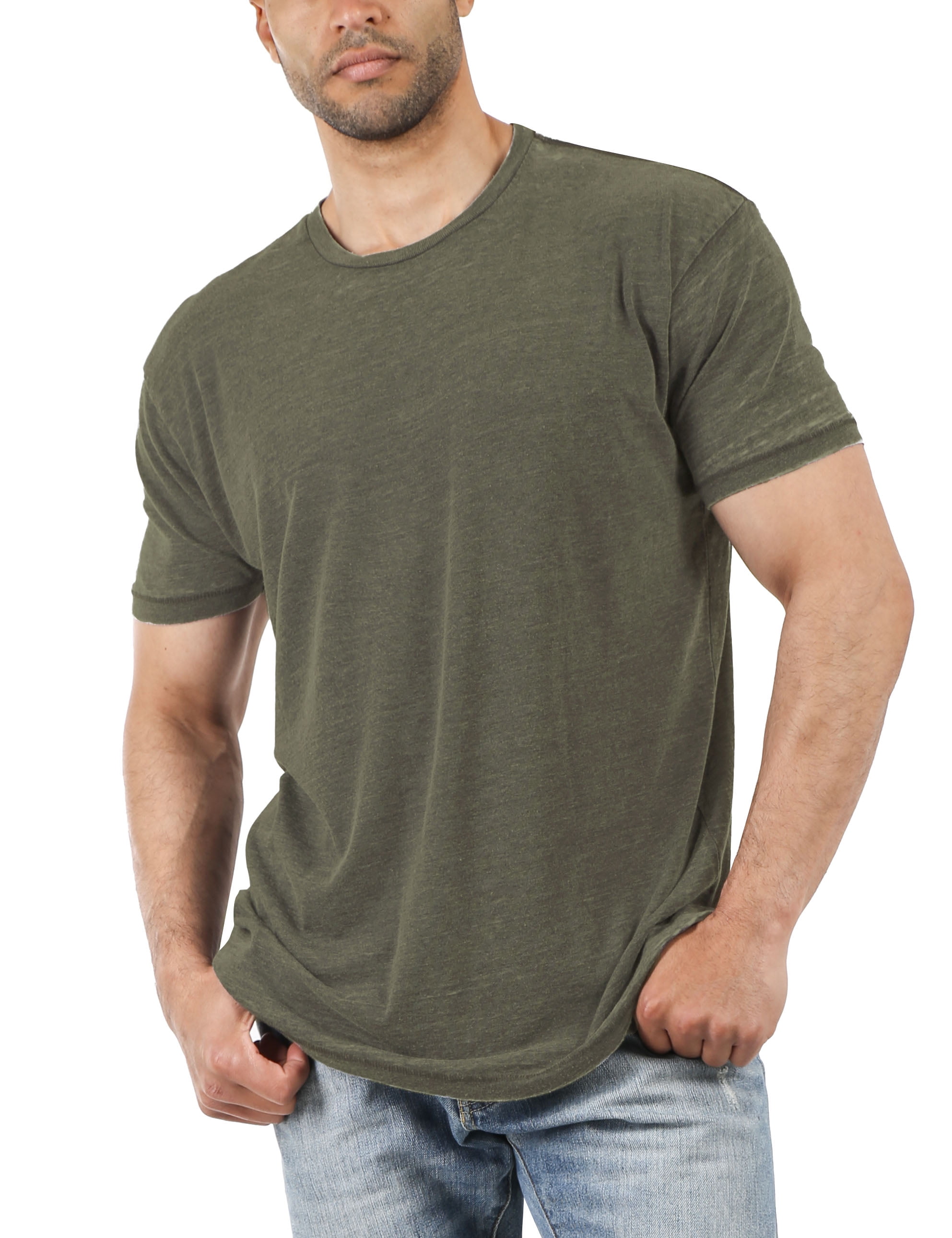 Ma Croix Mens Burnout Short Sleeve T Shirts Soft Faded Vintage Casual ...