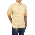 thumbnail image 1 of Ma Croix Mens Button Down Shirt Roll Up Sleeve Casual Long Sleeve Top, 1 of 3