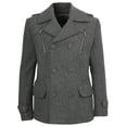 thumbnail image 1 of Ma Croix Mens C Search Wool Blend Double Breasted Pea Coat Winter Jacket, 1 of 8
