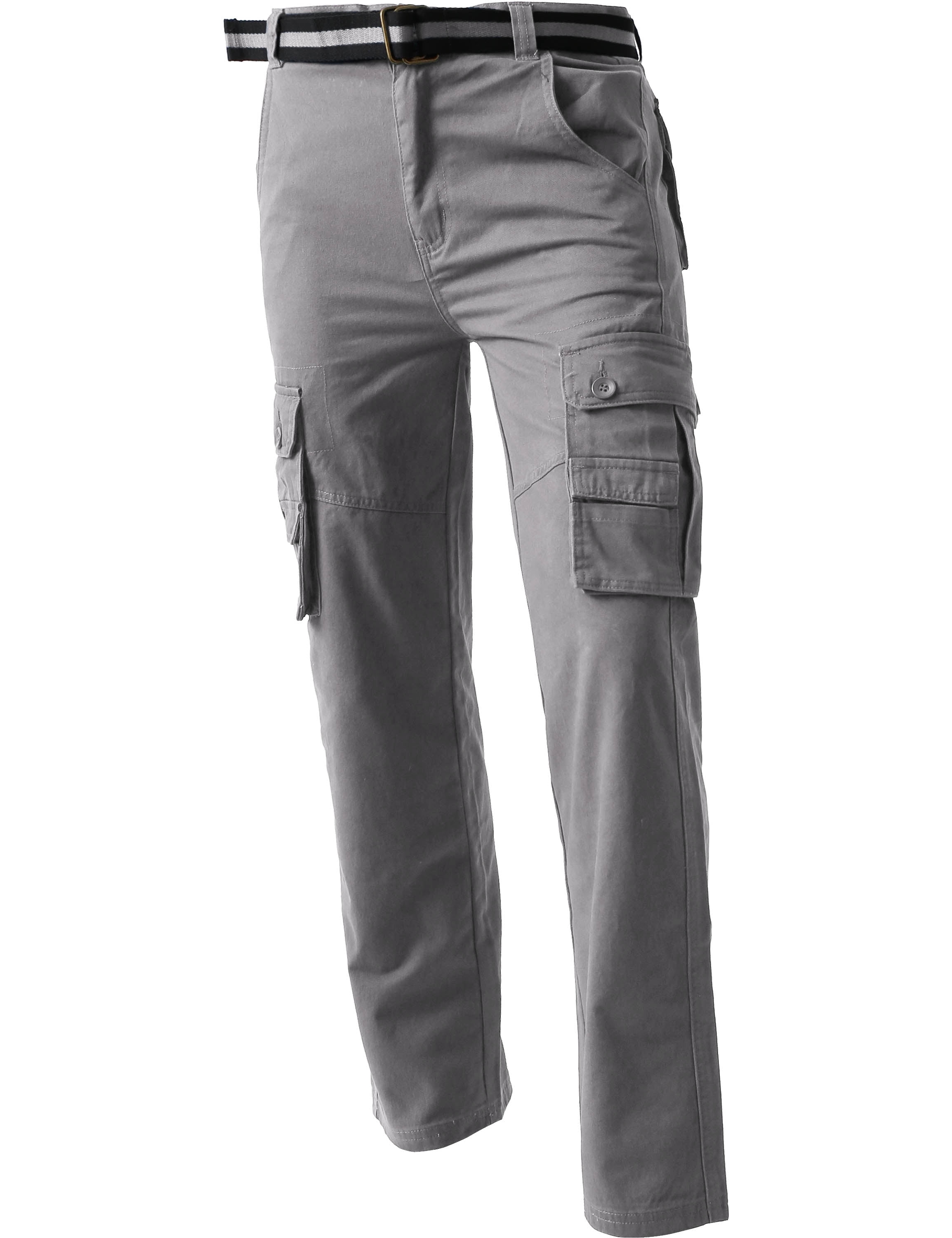 Ma Croix Mens CARGO PANTS with Utility Belt Lightweight Relaxed ...