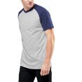 thumbnail image 1 of Ma Croix Mens CONTRAST RAGLAN SHORT SLEEVE T Shirts Short Sleeve Baseball Jersey Casual Sport Tee, 1 of 6