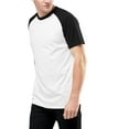 thumbnail image 1 of Ma Croix Mens CONTRAST RAGLAN SHORT SLEEVE T Shirts Short Sleeve Baseball Jersey Casual Sport Tee, 1 of 6