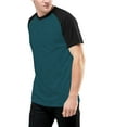 thumbnail image 1 of Ma Croix Mens CONTRAST RAGLAN SHORT SLEEVE T Shirts Short Sleeve Baseball Jersey Casual Sport Tee, 1 of 6