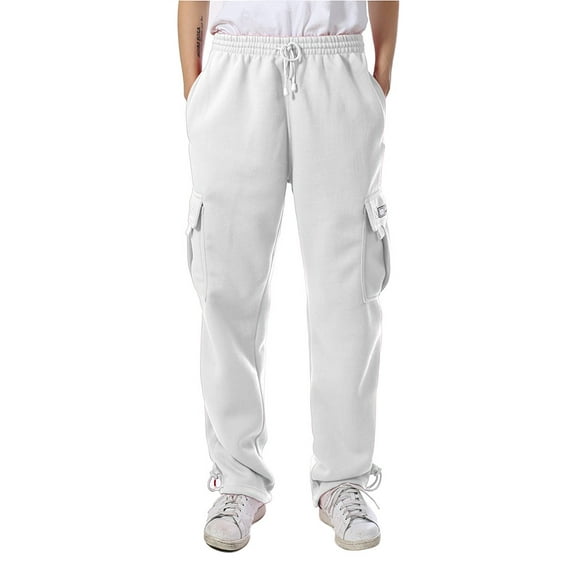 Ma Croix Mens Cargo Sweatpants Heavyweight Fleece Long Pants Multi Pockets