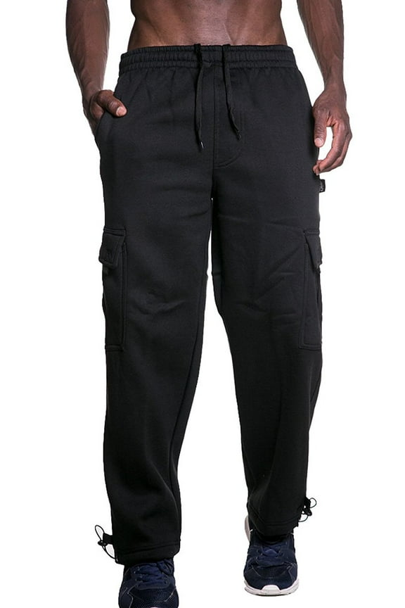 Mens Cargo Sweatpants Heavyweight Multi Pocket Comfort S-5XL Big and Tall