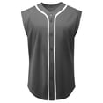 thumbnail image 1 of Ma Croix Mens Casual Sleeveless Baseball Jersey Team Vest, 1 of 6