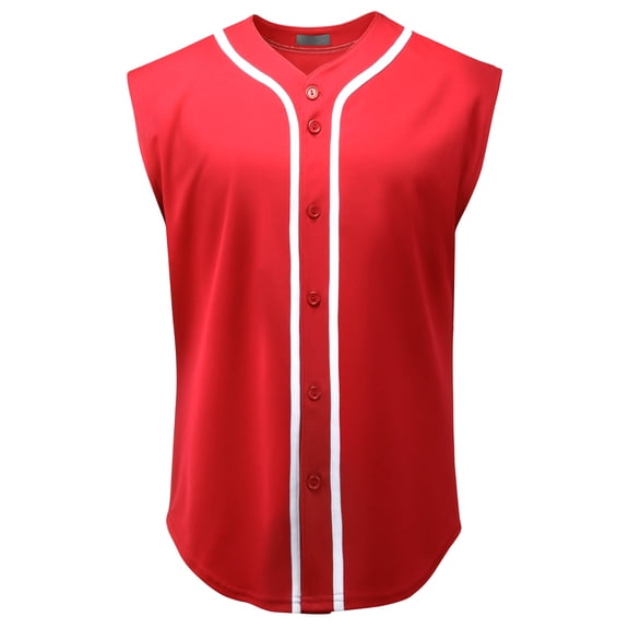 Ma Croix Mens Casual Sleeveless Baseball Jersey Team Vest