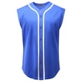thumbnail image 1 of Ma Croix Mens Casual Sleeveless Baseball Jersey Team Vest, 1 of 6