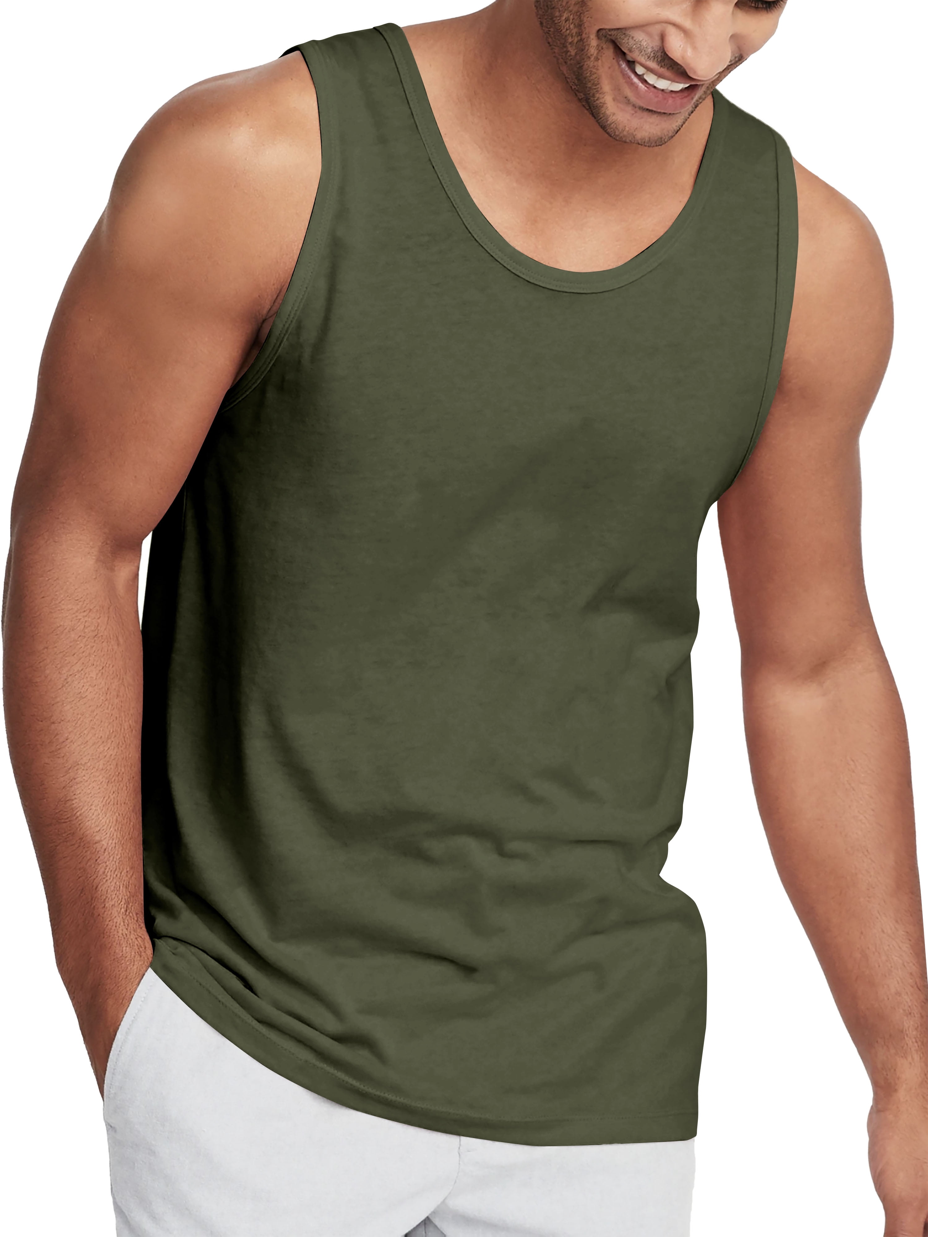 Ma Croix Mens Lightweight Comfort Active Knit Sleeveless Casual Tank ...