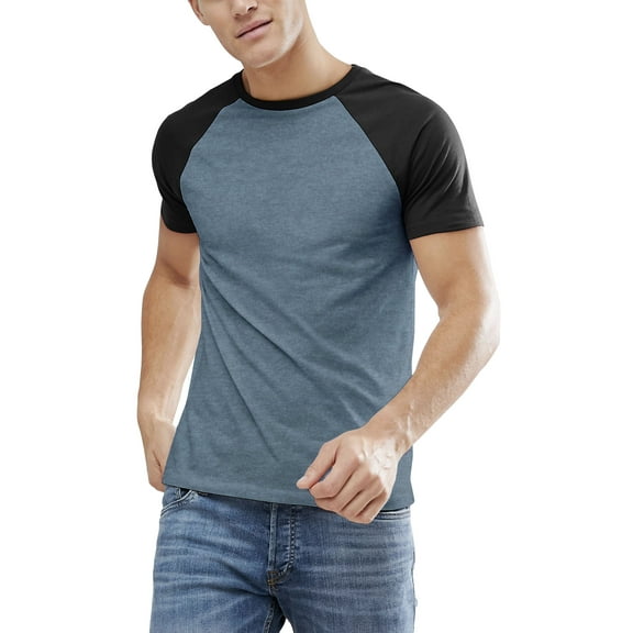 Ma Croix Mens Contrast Raglan Short Sleeve Baseball T Shirts