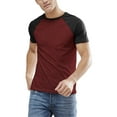 thumbnail image 1 of Ma Croix Mens Contrast Raglan Short Sleeve Baseball T Shirts, 1 of 6